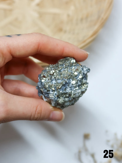 Specimen di Pirite + Quarzo Ialino