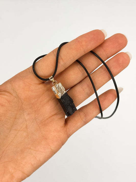 COLLANA IN TORMALINA NERA GOLD