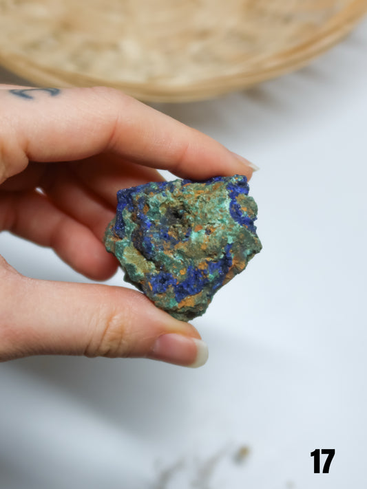 Azzurrite con Malachite Grezza