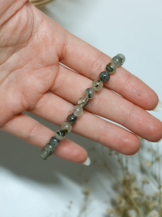Braccialetto in Prehnite con Epidoto (Sferette)
