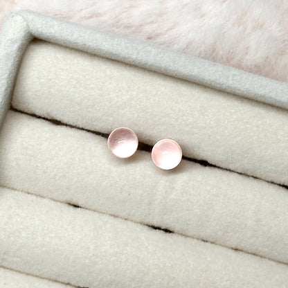 ORECCHINI SEED IN QUARZO ROSA (ARGENTO 925) ROSE GOLD