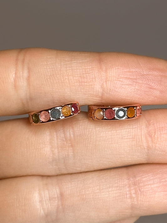 ORECCHINI IN TORMALINA ROSE GOLD