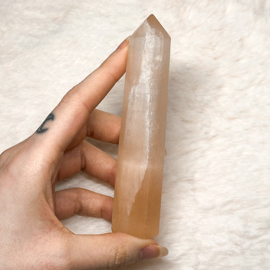 TORRE IN SELENITE ARANCIONE