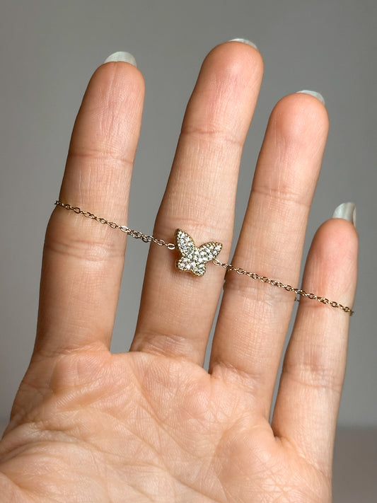 BRACCIALE FARFALLA GOLD (ACCIAIO INOX)