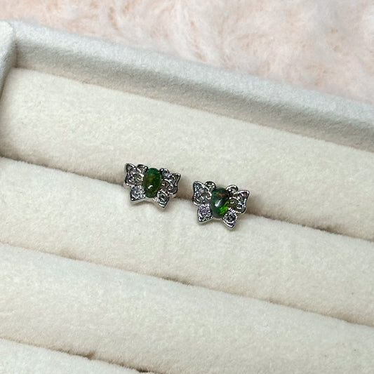 ORECCHINI EREBIA IN OPALE NERO (ARGENTO 925)