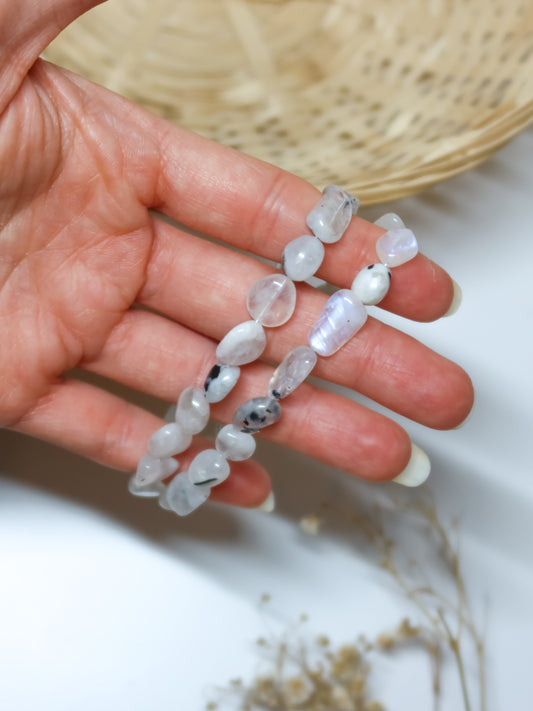 Braccialetto in Labradorite Bianca (Argento 925)