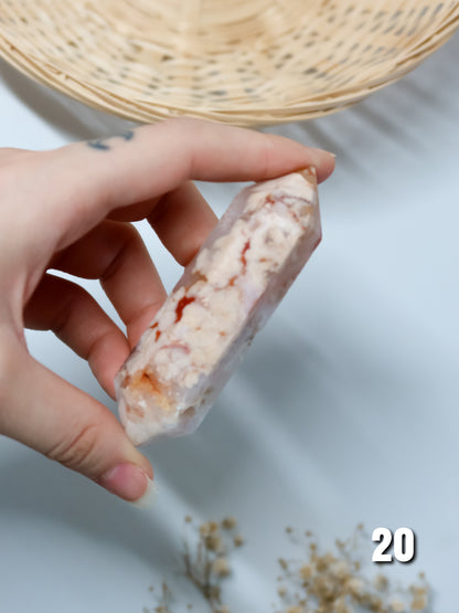 Doppia Punta in Agata Sakura Corniola (Biterminata, DP)