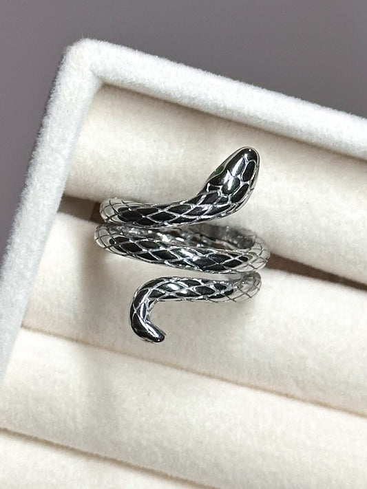 ANELLO SERPENTE ATTORCIGLIATO (ACCIAIO INOX)