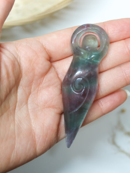 Dea in Fluorite Arcobaleno