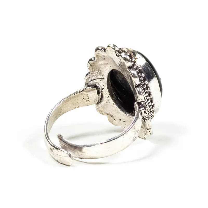 ANELLO GOTH IN TORMALINA NERA