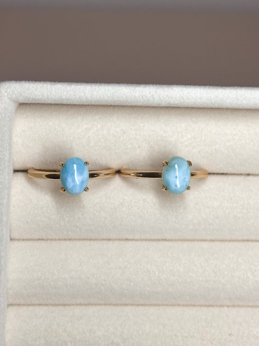 ANELLO IN LARIMAR GOLD (ARGENTO 925)