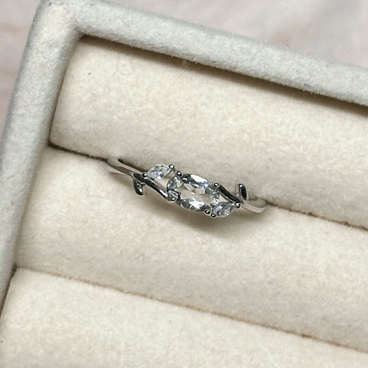 ANELLO WILLOW IN QUARZO IALINO (ARGENTO 925)