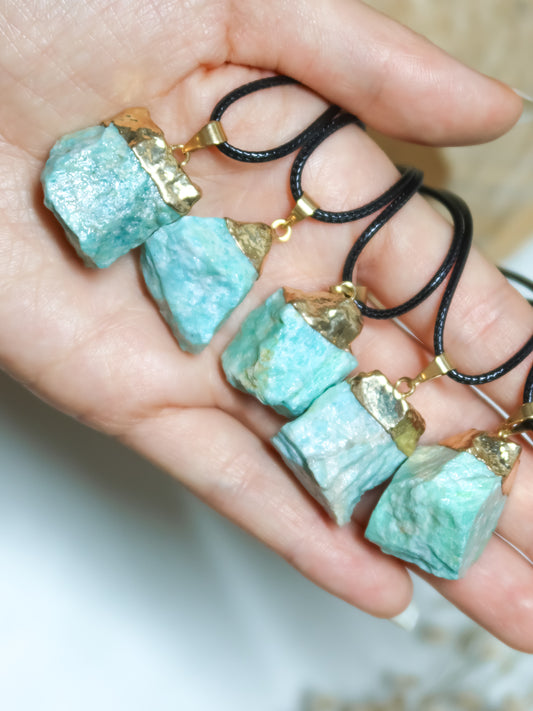 Collana con Amazzonite Grezza