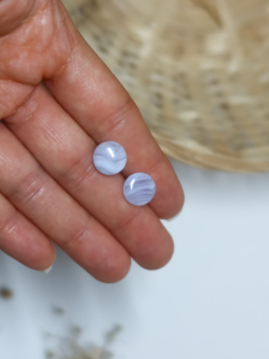Orecchini in Agata Pizzo Blu (Argento 925)