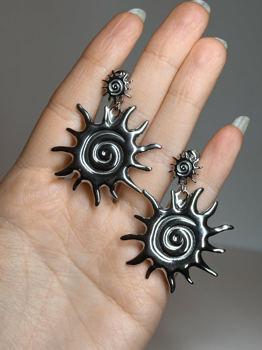 ORECCHINI SOLE (ACCIAIO INOX)