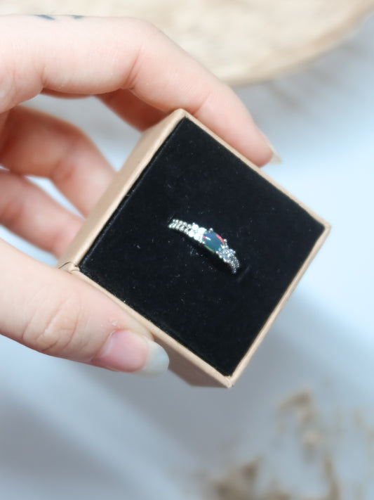 Anello in Opale Etiope Nero