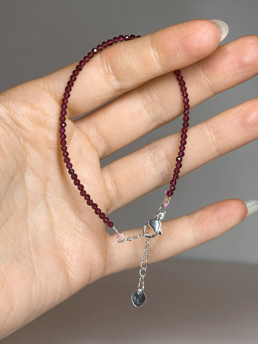 BRACCIALE IN GRANATO SFACCETTATO