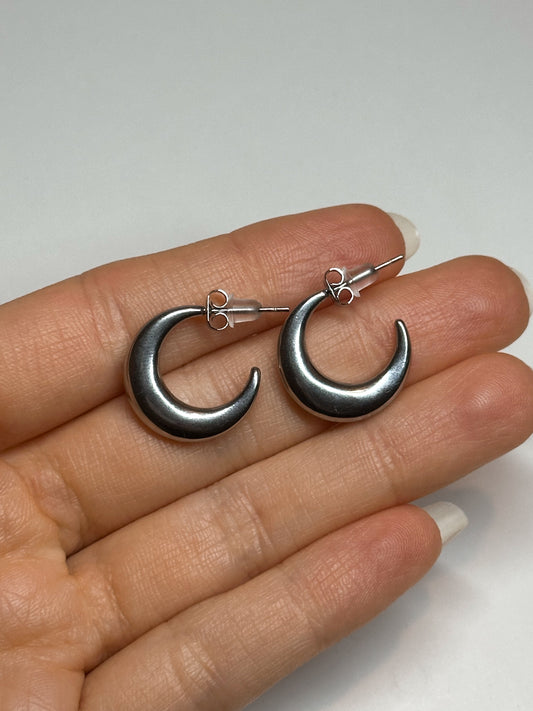 ORECCHINI MEZZALUNA (ACCIAIO INOX)