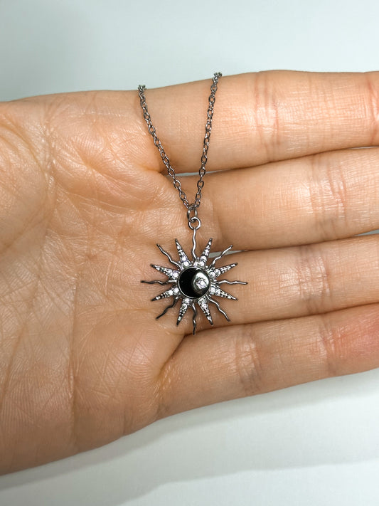 COLLANA SOLE E LUNA (ACCIAIO INOX)