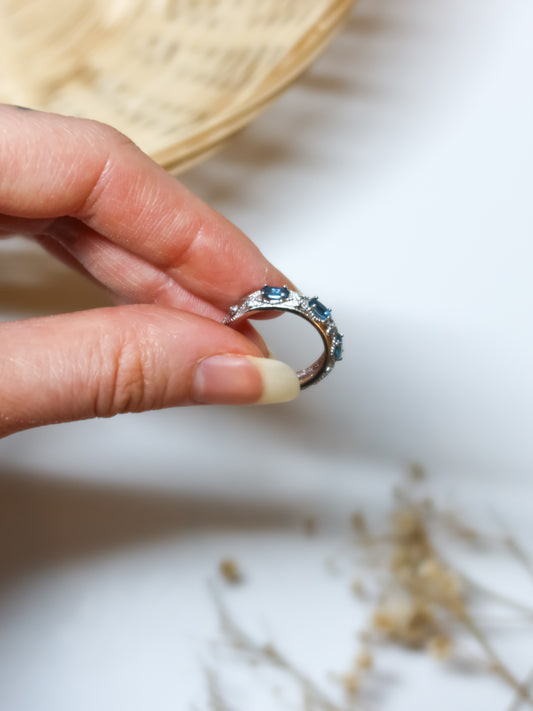 Anello in Topazio Blu