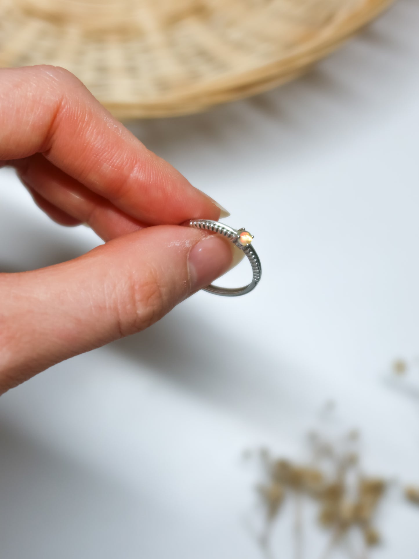 Anello in Opale Etiope (Argento 925)
