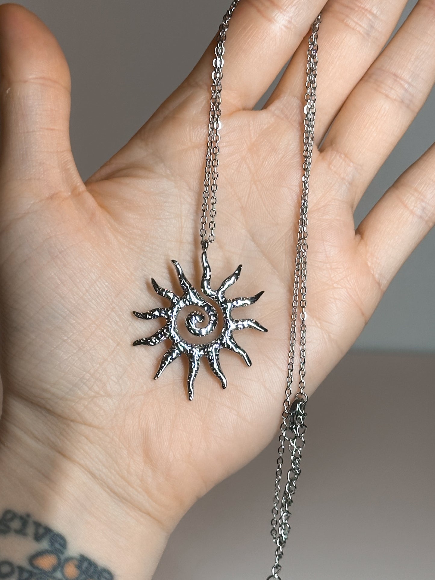 COLLANA SOLE SPIRALE (ACCIAIO INOX)
