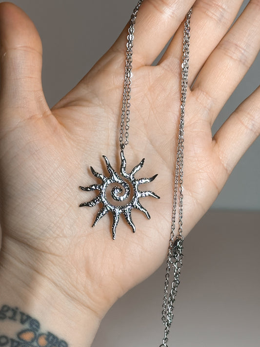 COLLANA SOLE SPIRALE (ACCIAIO INOX)
