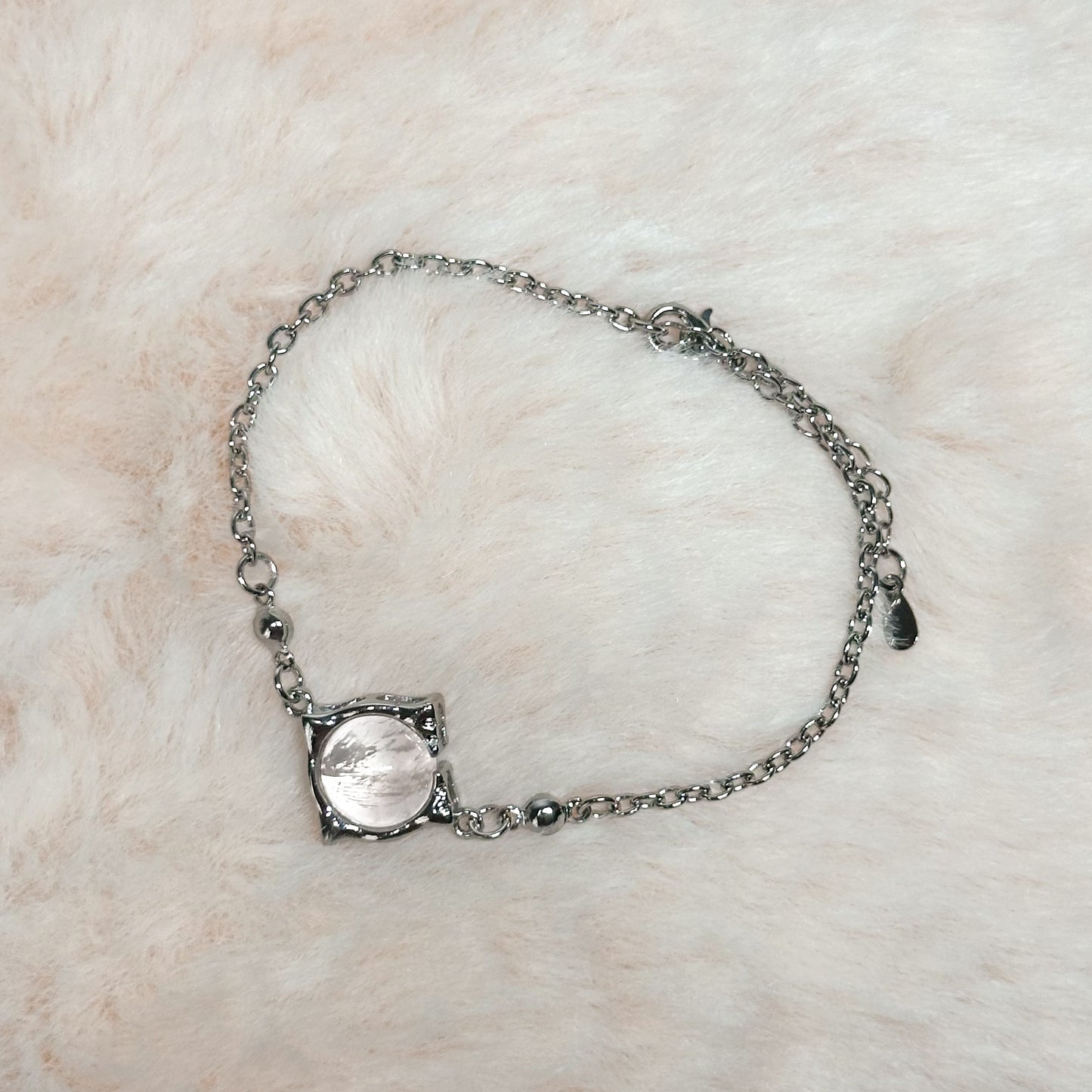 BRACCIALE THORN IN QUARZO ROSA