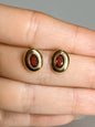 ORECCHINI IN GRANATO GOLD (ARGENTO 925)