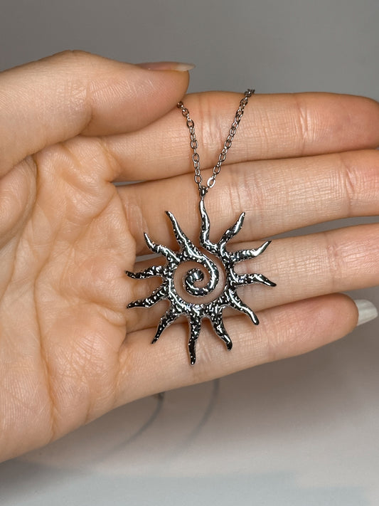 COLLANA SOLE SPIRALE (ACCIAIO INOX)