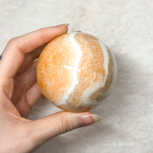 SFERA IN CALCITE ARANCIONE
