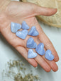 Cuore in Agata Pizzo Blu (Calcedonio Blu)