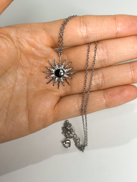 COLLANA SOLE E LUNA (ACCIAIO INOX)