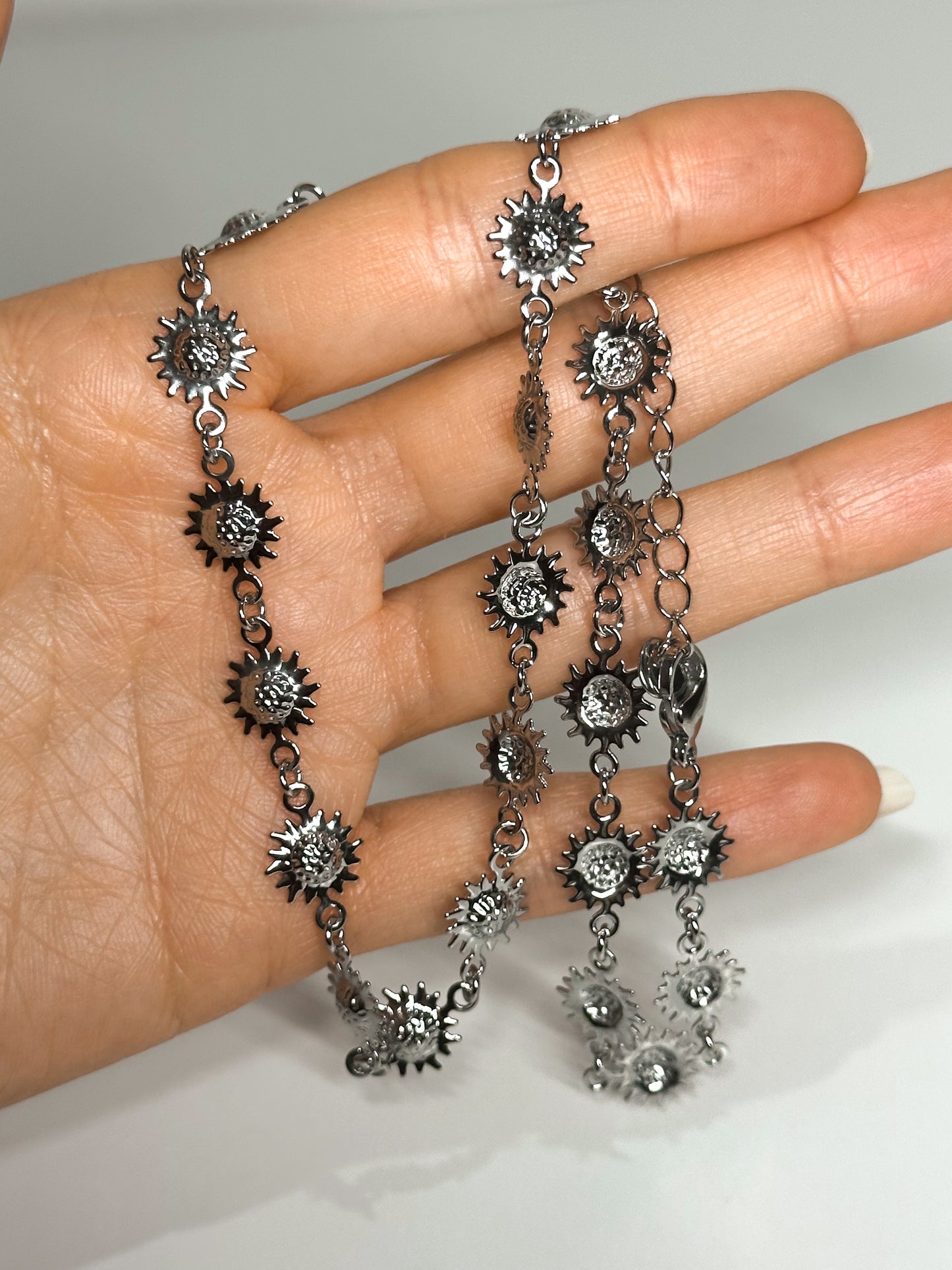 COLLANA GIRASOLI (ACCIAIO INOX)