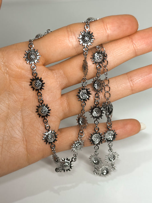 COLLANA GIRASOLI (ACCIAIO INOX)