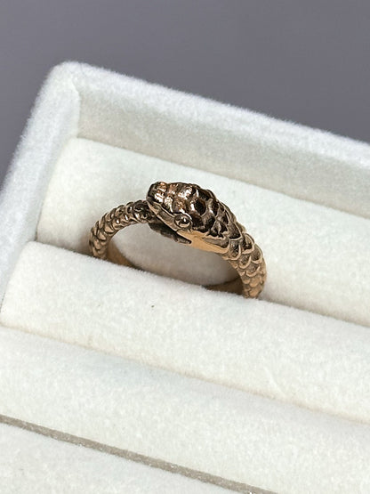 ANELLO SERPENTE UROBORO GOLD (ACCIAIO INOX)