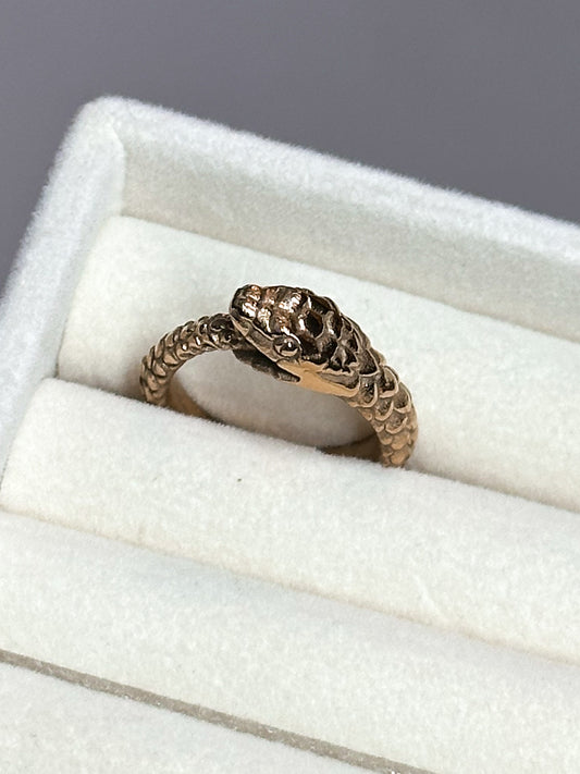 ANELLO SERPENTE UROBORO GOLD (ACCIAIO INOX)