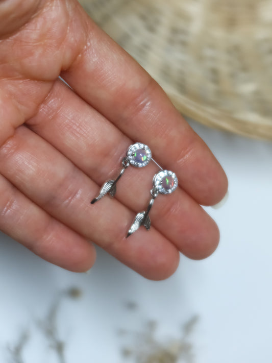 Orecchini in Opale Etiope con Coda (Argento 925)
