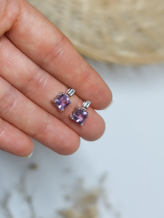 Orecchini in Ametista (Argento 925)