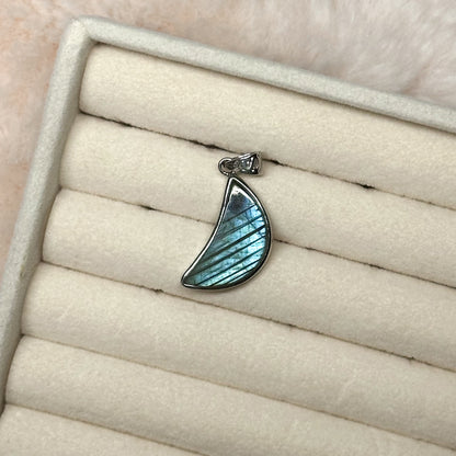 CIONDOLO LUNARIA IN LABRADORITE