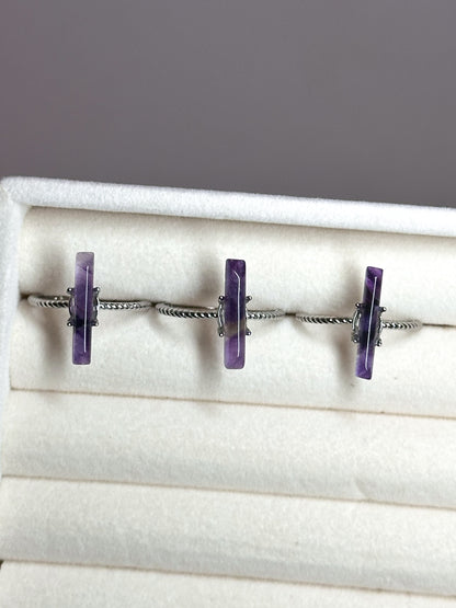 ANELLO IN FLUORITE VIOLA