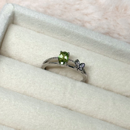 ANELLO MEADOW IN PERIDOTO (ARGENTO 925)