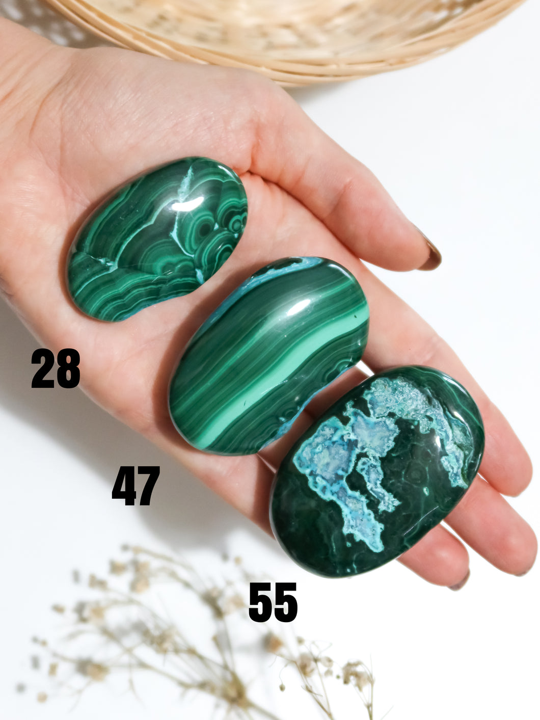 Palmstone in Malacolla (Malachite + Crisocolla)