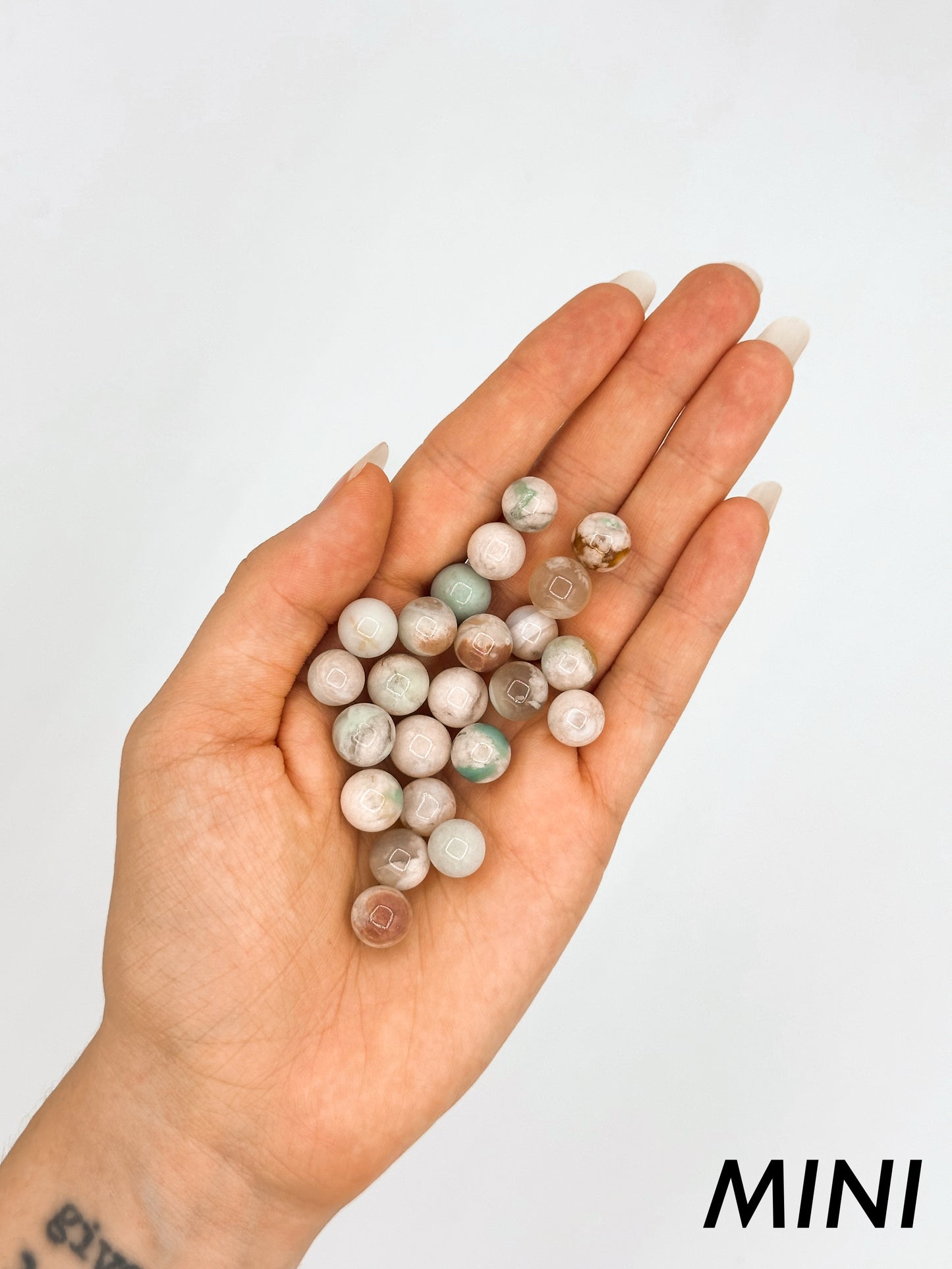 SFERE IN AGATA SAKURA (NORMALE, VERDE, CORNIOLA)
