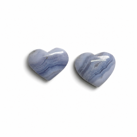 CUORE IN AGATA PIZZO BLU